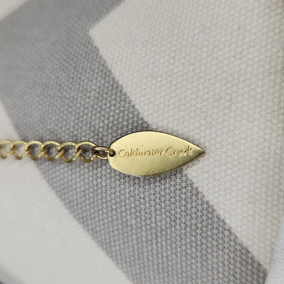 Coldwater Creek Statement Necklace - Gold Tone - Large Round Beaded Medallions - Picture 6 of 7